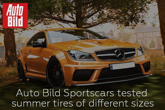 Auto Bild Sportscars tested summer tires of different sizes