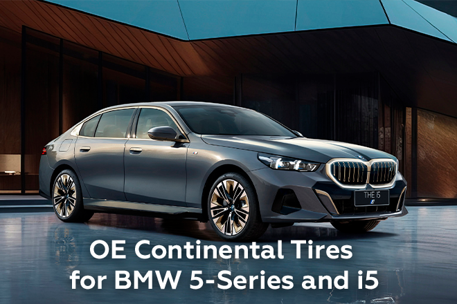 BMW's 5-Series and i5 Outfitted with Original Equipment Continental Tires